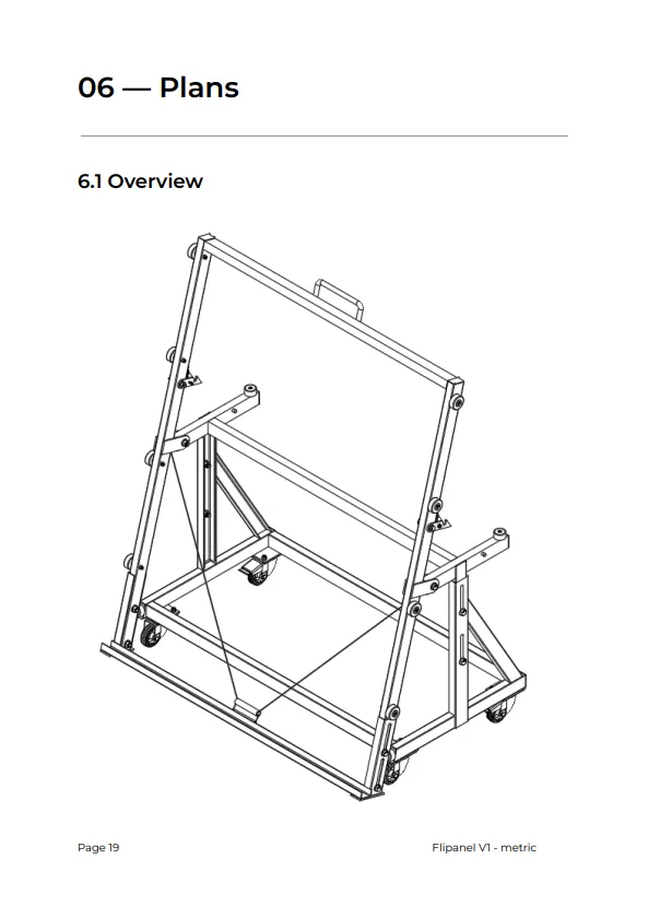 Un guide complet pour fabriquer votre Flipanel — Extrait des plans cotés